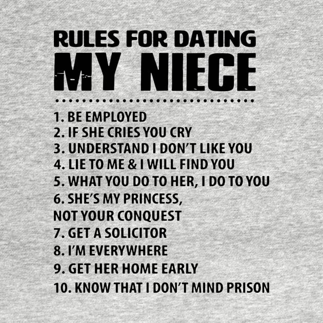 Rules For Dating My Niece Be Employed If She Cries You Cry Understand Idont Like You Lie To Me Nad I Will Find You Get Her Home Early Know That I Dont Mind Prison Daughter by erbedingsanchez